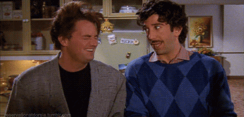 Matthew Perry And Friend Giggled Hee Hee Cute Laugh GIF