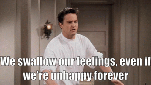 Matthew Perry Swallow Our Feelings GIF