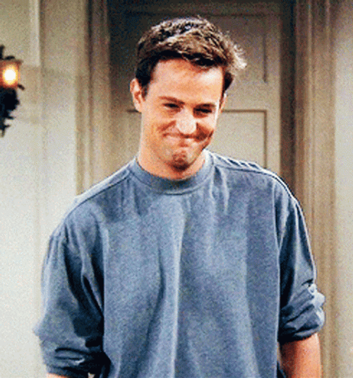Matthew Perry Trying Not To Laugh GIF