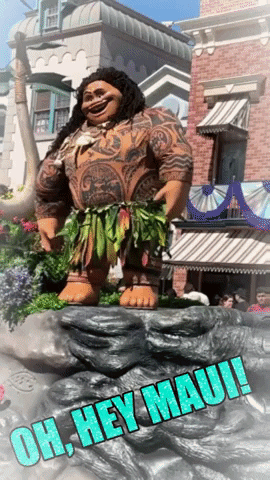 Maui's Float Parade In Disneyland GIF