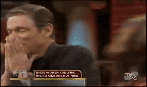 Maury Covering Mouth With His Hands GIF