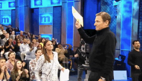 Maury Talking With Audience Paper On Hands GIF
