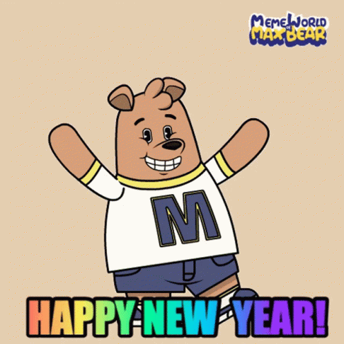 Max Bear Happy New Year Meme GIF