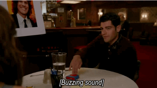 Max Greenfield Dining In Bar GIF