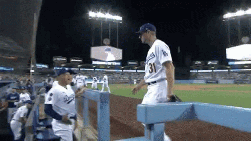 Max Scherzer And Dave Roberts Butt Slap GIF