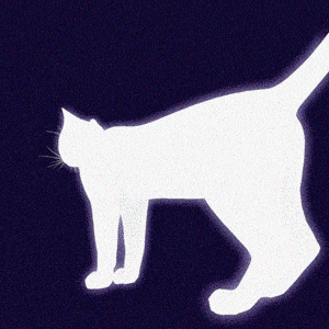 Maxwell Cat Meme White Silhoute GIF