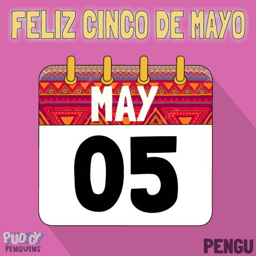 May 5 Calendar on Pink Background