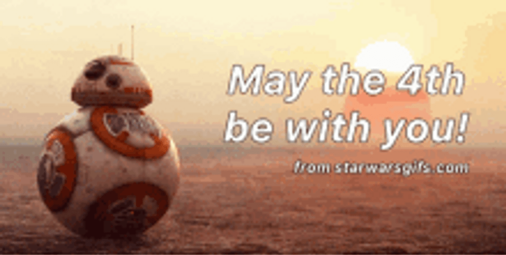 May The 4th Be With You Bb-8 Beach Sunset GIF