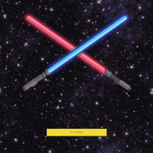 May The 4th Be With You Blue Red Light Saber GIF