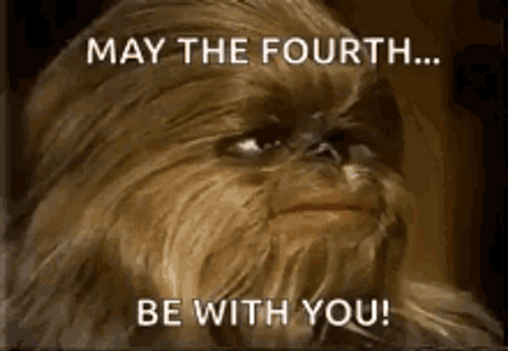 May The 4th Be With You Chewbacca GIF