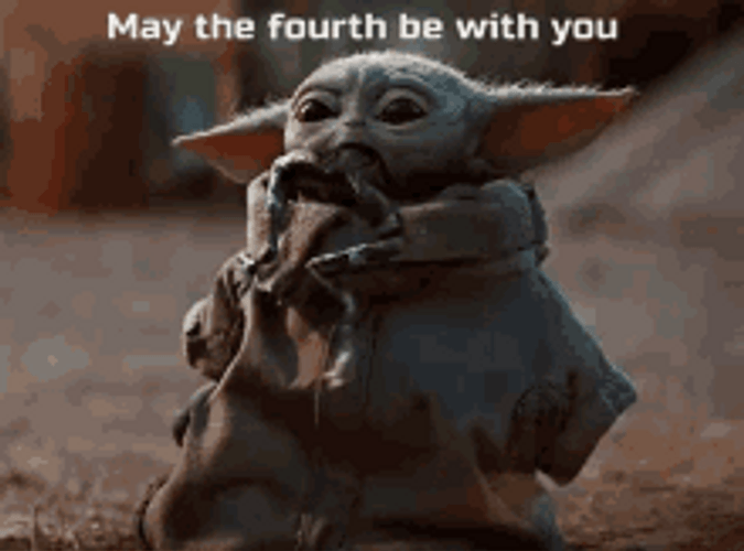 May The 4th Be With You Yoda Frog GIF