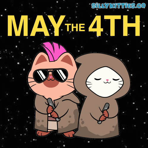 May the 4th Poster With Two Cats