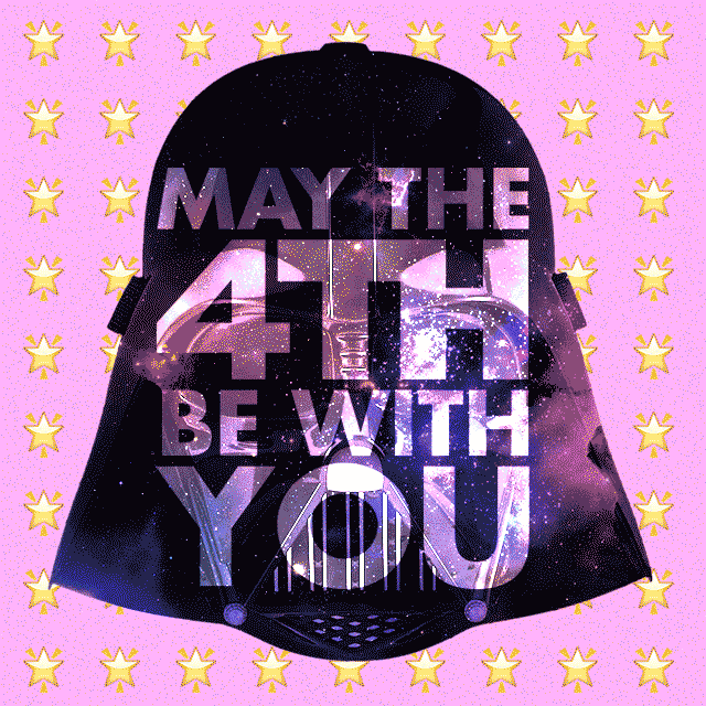 May The Fourth Be With You Darth Vader Stars GIF