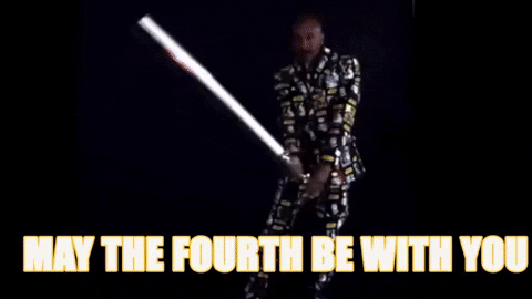 May The Fourth Be With You Light Saber GIF