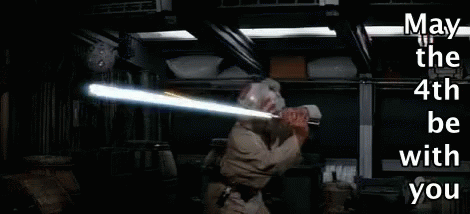 May The Fourth Be With You Lightsaber GIF