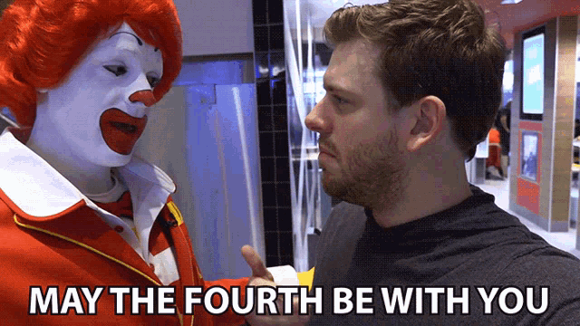 May The Fourth Be With You Ronald Mcdonald GIF