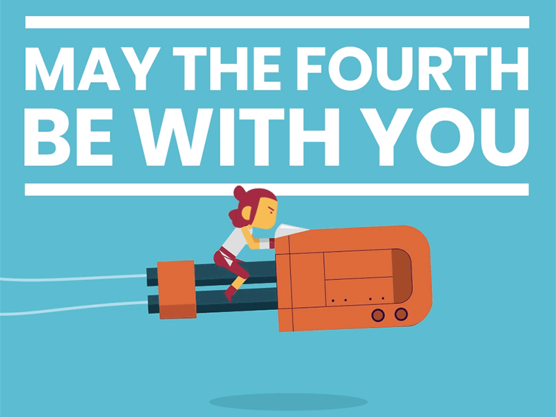 May The Fourth Be With You Spaceship Ride GIF