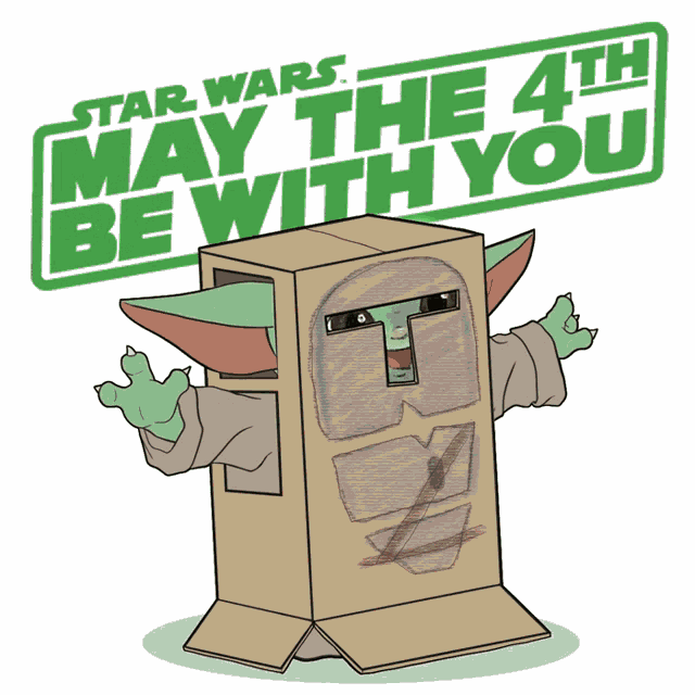 May The Fourth Be With You Yoda Cartoon GIF