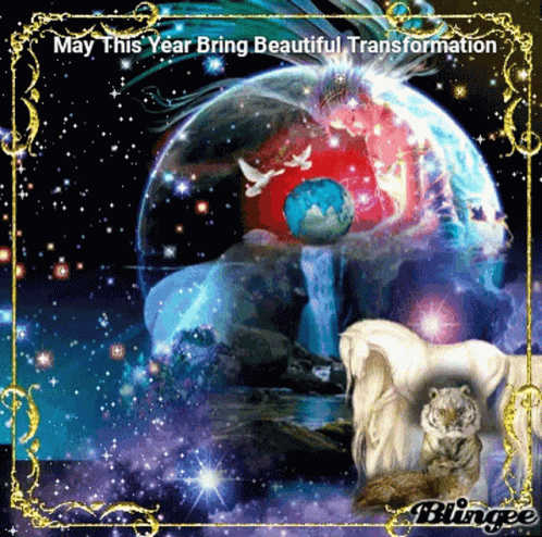 May This Year Bring Beautiful Transformation Is Written On A Picture GIF