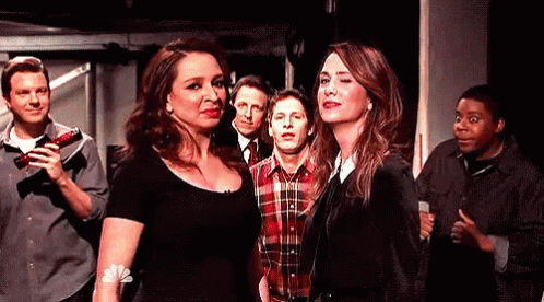 Maya Rudolph Having Fun With Friends GIF
