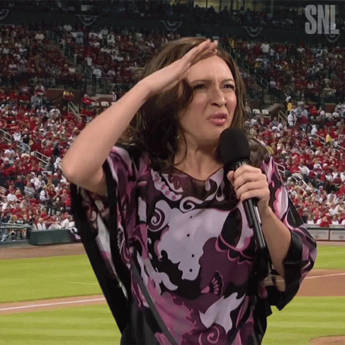 Maya Rudolph Talking In The Microphone GIF