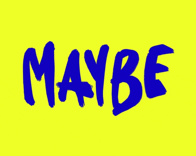 Maybe Animated Text GIF
