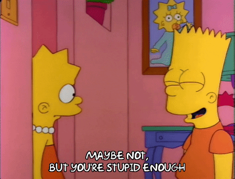 Maybe Not Bart Lisa Simpson Talking GIF