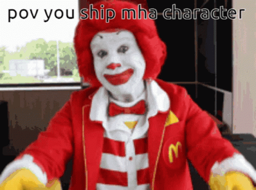 McDonald's Clown in Red and White Outfit