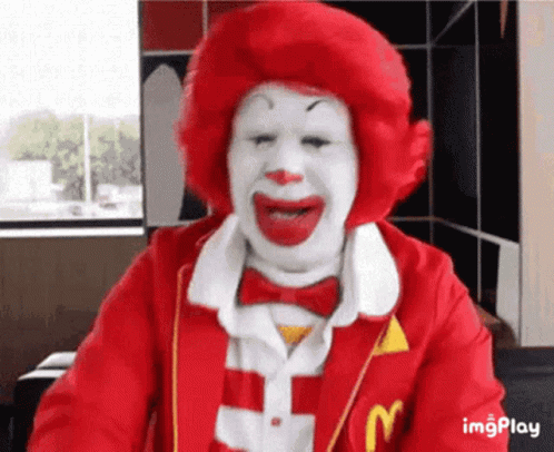 McDonald's Clown with Red Wig