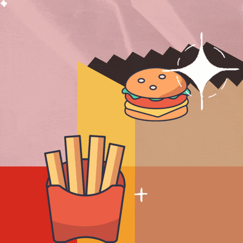McDonald's Logo With Hamburger and Fries