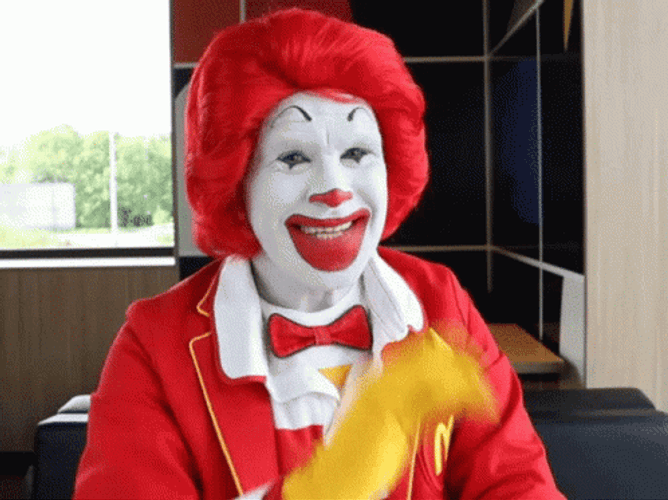 Mcdonalds Clown Wink GIF