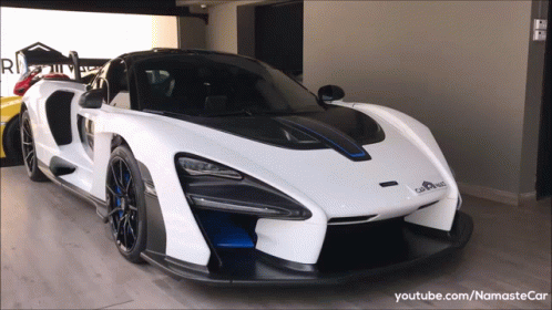 Mclaren White Senna P15 GIF