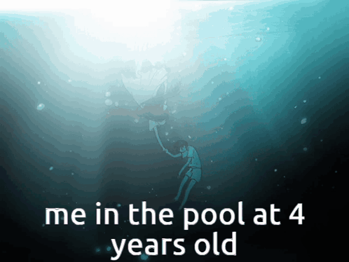 Me in the Pool at 4 Years Old
