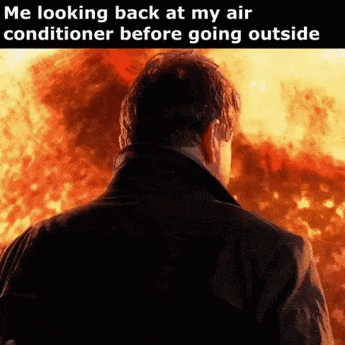 Me Looking Back At Air Conditioning GIF