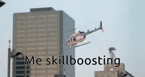Me Skillboosting Helicopter Meme GIF