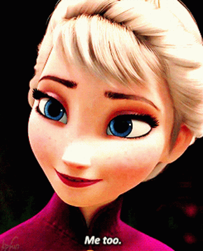 Me Too Elsa Blinking Frozen Disney GIF
