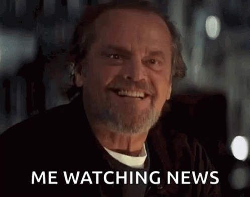 Me Watching News Jack Nicholson Yes GIF