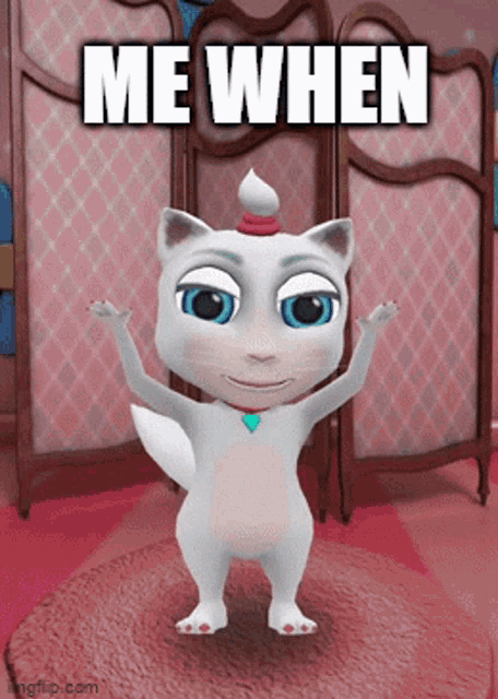Me When Cat Dance Animation GIF
