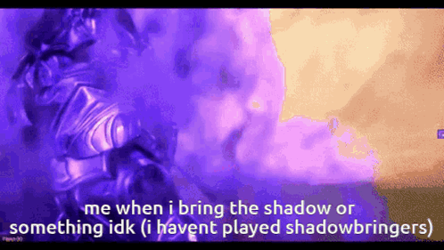Me When I Bring the Shadow Idk Haven't Played Shadowbringers Purple Background