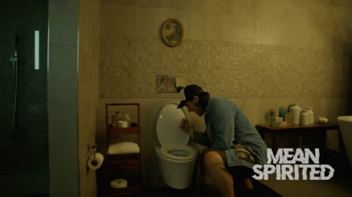 Mean Spirited Woman Vomiting Poster