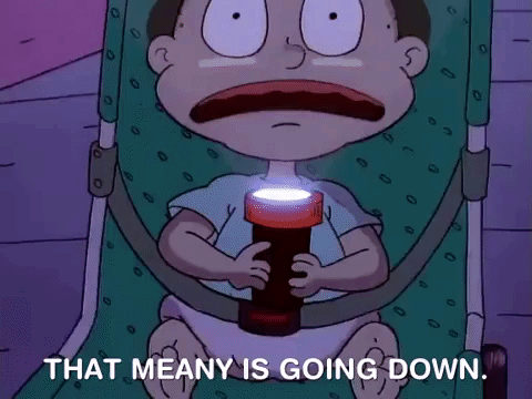 Meany Is Going Down Tommy Pickles Rugrats GIF