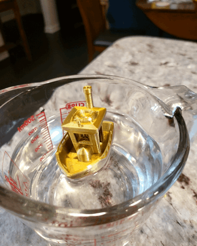 Measuring Cup with Boat and Solid Label