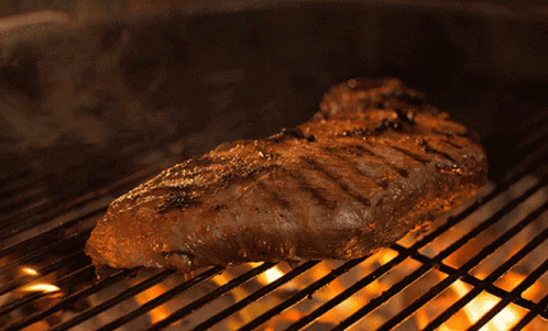 Sizzling Meat Grilling To Perfection GIF