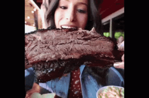 Savoring The Giant Meat Feast GIF