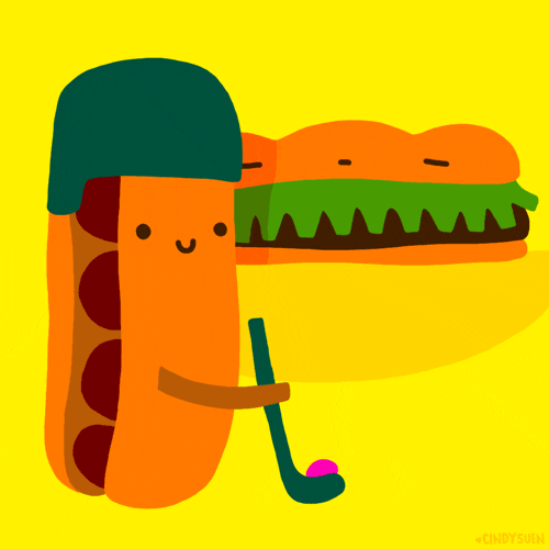 Meatball Sub Feeding A Sandwich GIF