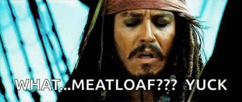 Captain Jack Sparrow Hilarious Reaction To Meatloaf GIF