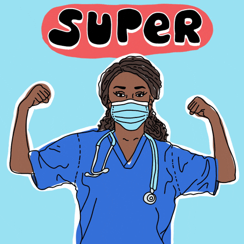 Médica Superhero Doctor Digital Art GIF
