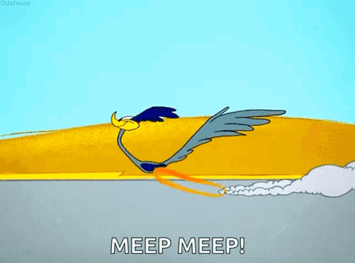 Meep Meep Bird Flying Over Desert Cactus