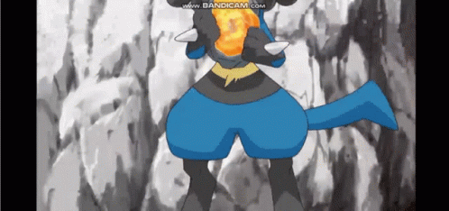 Mega Evolution Lucario Evolves GIF