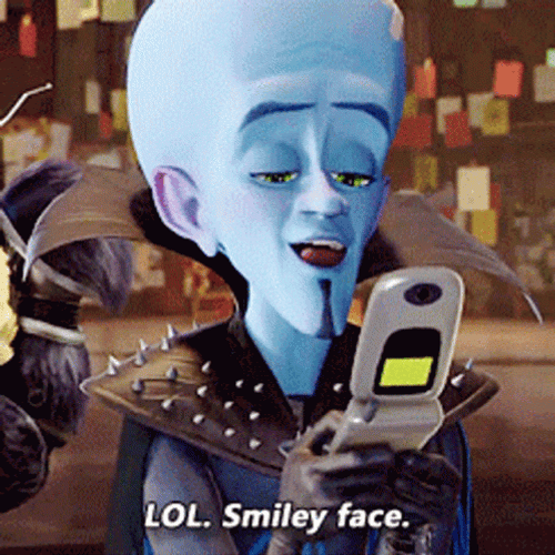 Megamind Big Head Lol Smiley Face GIF